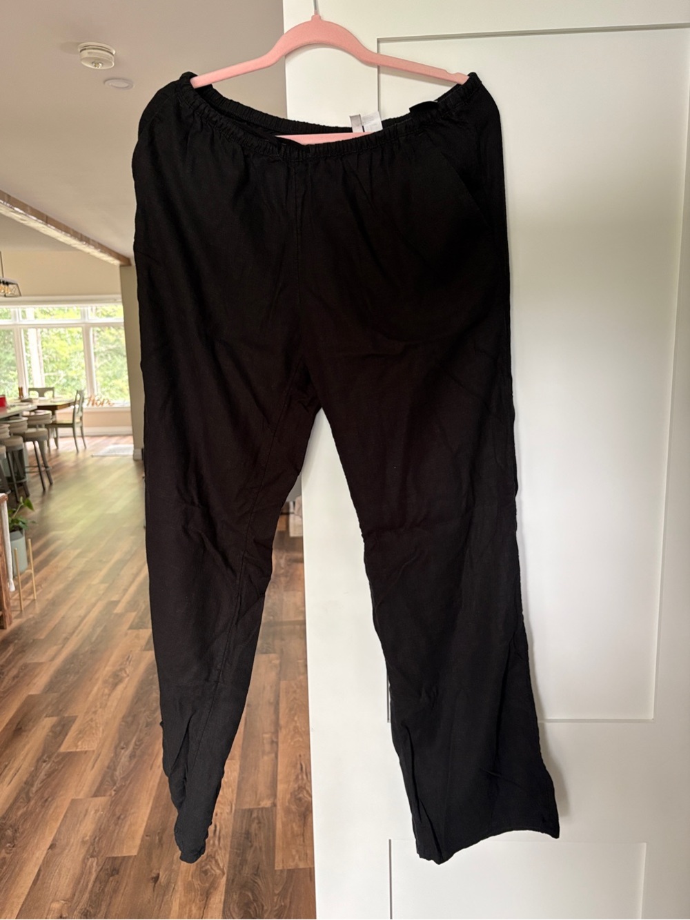 H&M Black Men's Elastic-Waist Sweatpants